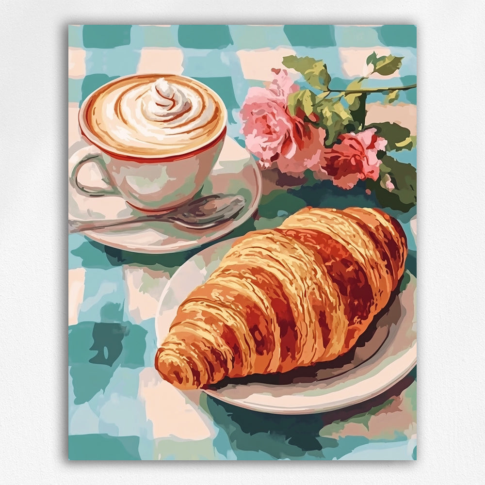 Croissant for lunch Paint by Numbers