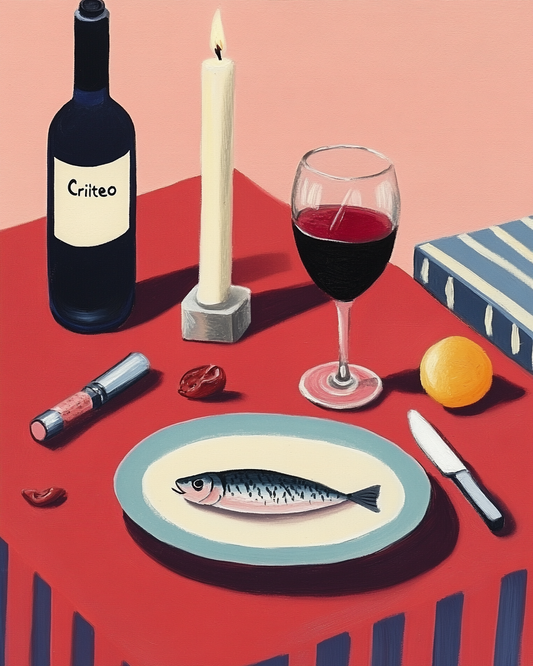 Fish & Wine Paint by Numbers #2