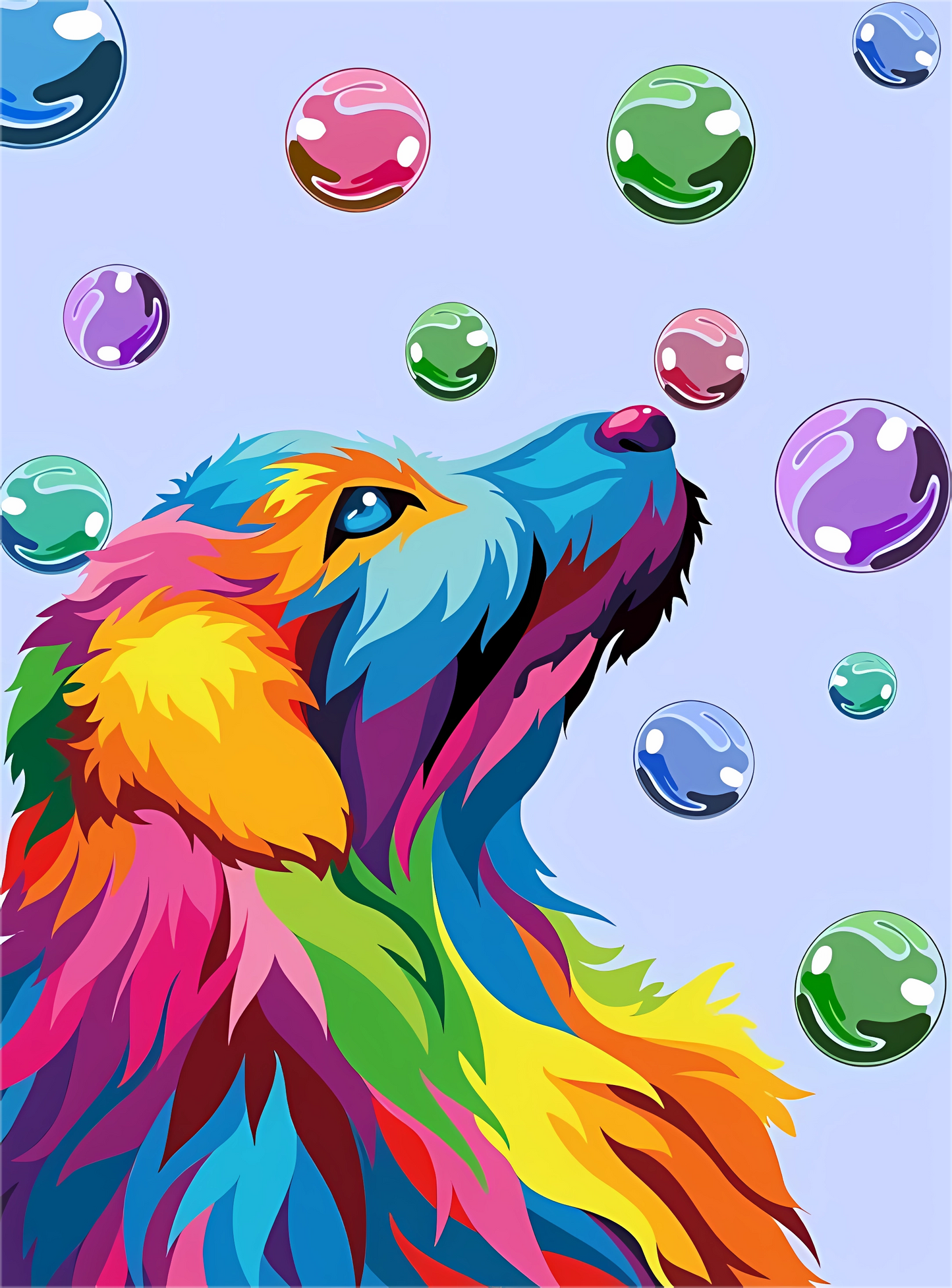 Colorful animals paint by numbes #12