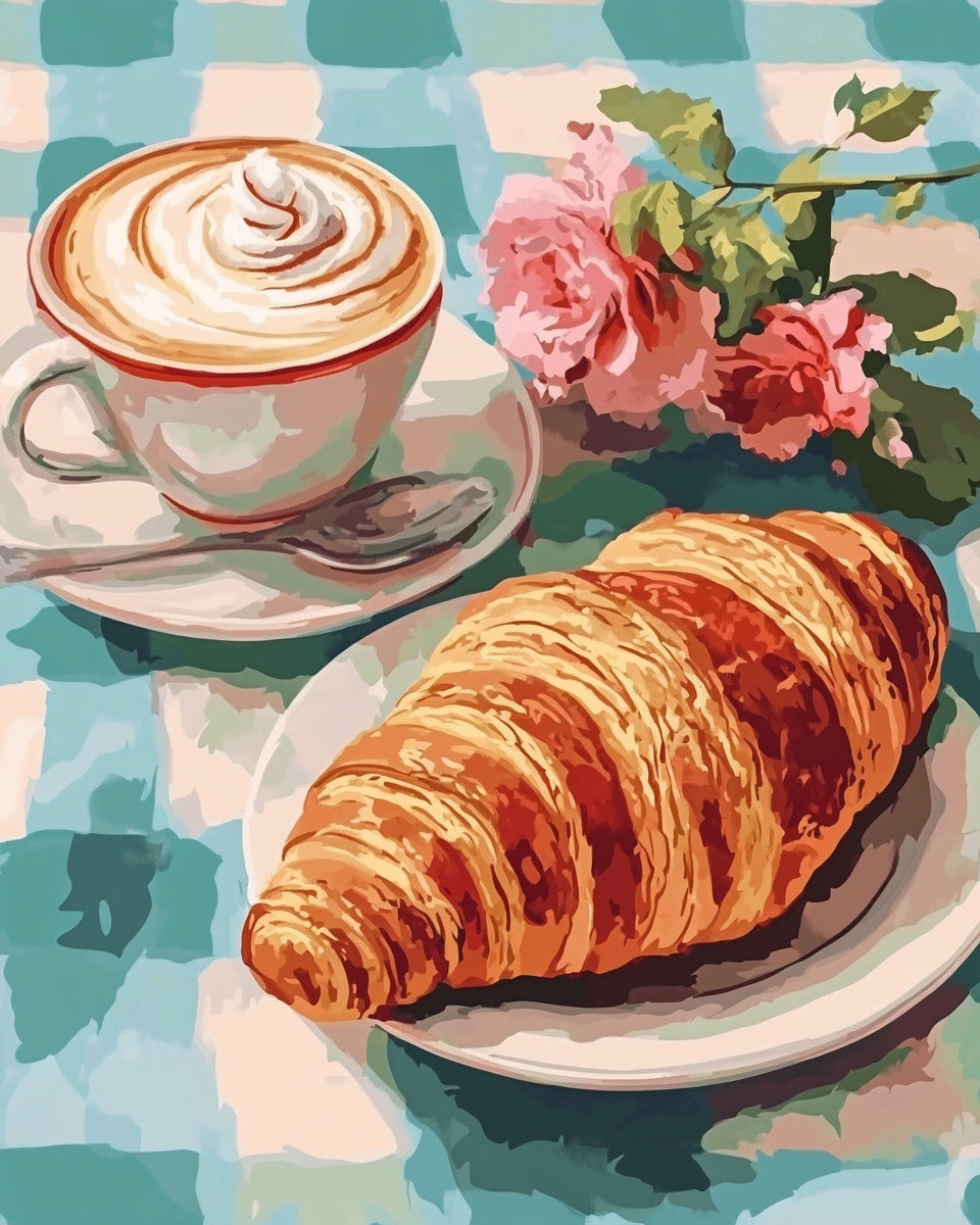 Croissant for lunch Paint by Numbers