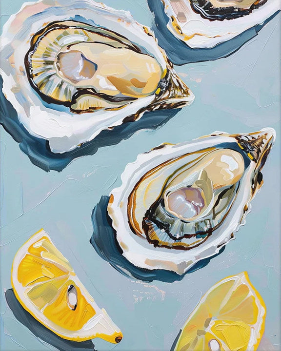 Oysters and lemon Paint by Numbers