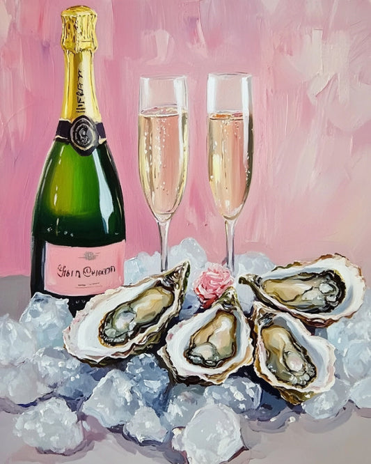 Oyster & Champagne Night Paint by Numbers