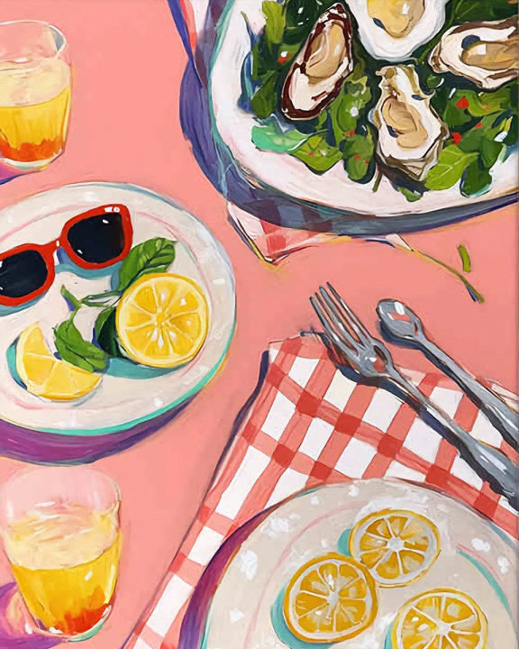 Oysters & Lemon Bliss Paint by Numbers