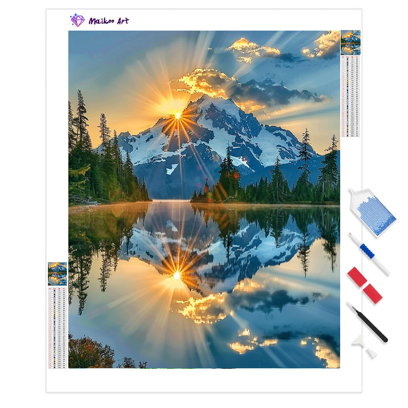 Farbenfrohe Landschaft von Maikoo™ Diamond Painting Kit Nr. 07 