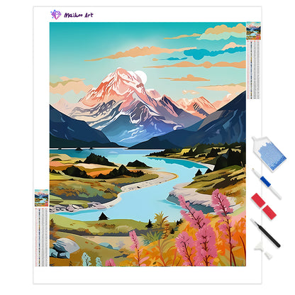 Farbenfrohe Landschaft von Maikoo™ Diamond Painting Kit Nr. 10 