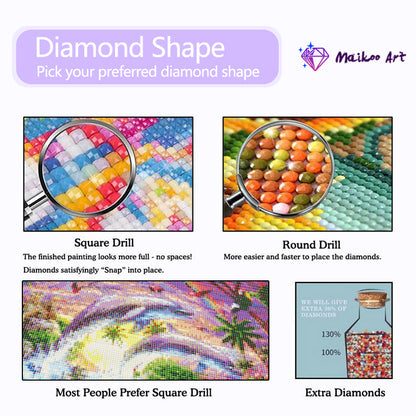 Farbenfrohe Landschaft von Maikoo™ Diamond Painting Kit Nr. 01 