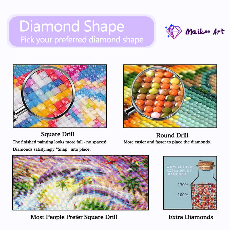 Farbenfrohe Landschaft von Maikoo™ Diamond Painting Kit Nr. 10 