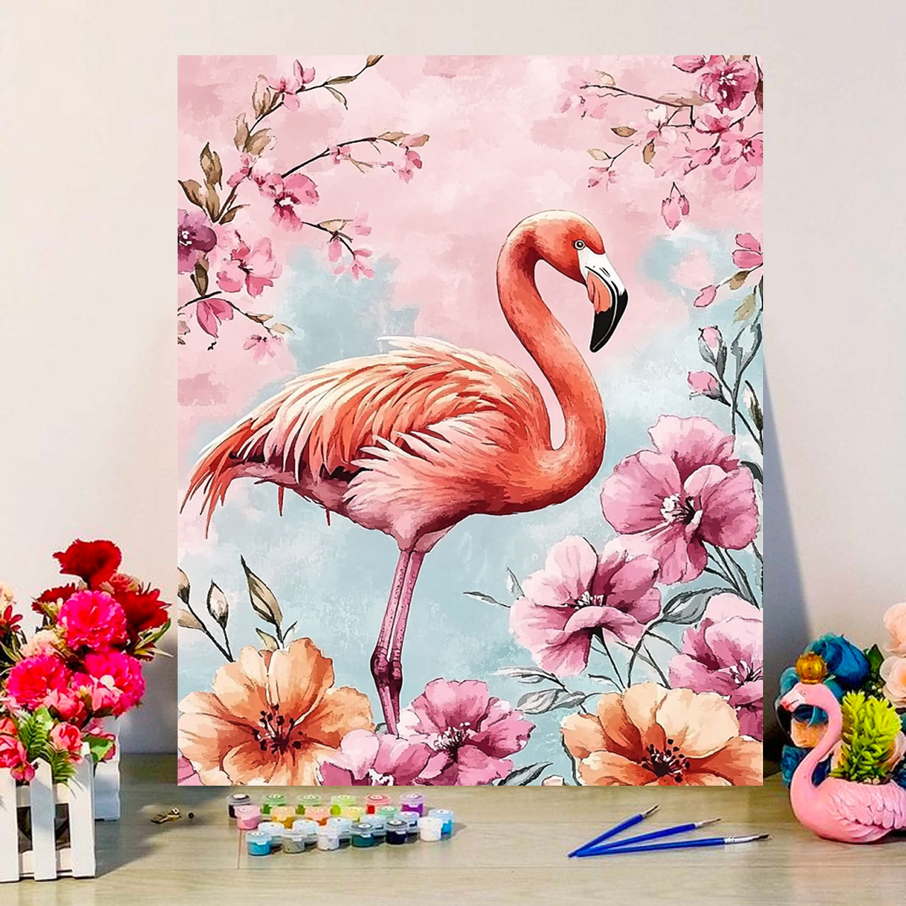 Pink Flamingos Paint by Numbers