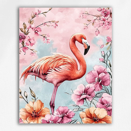 Pink Flamingos Paint by Numbers