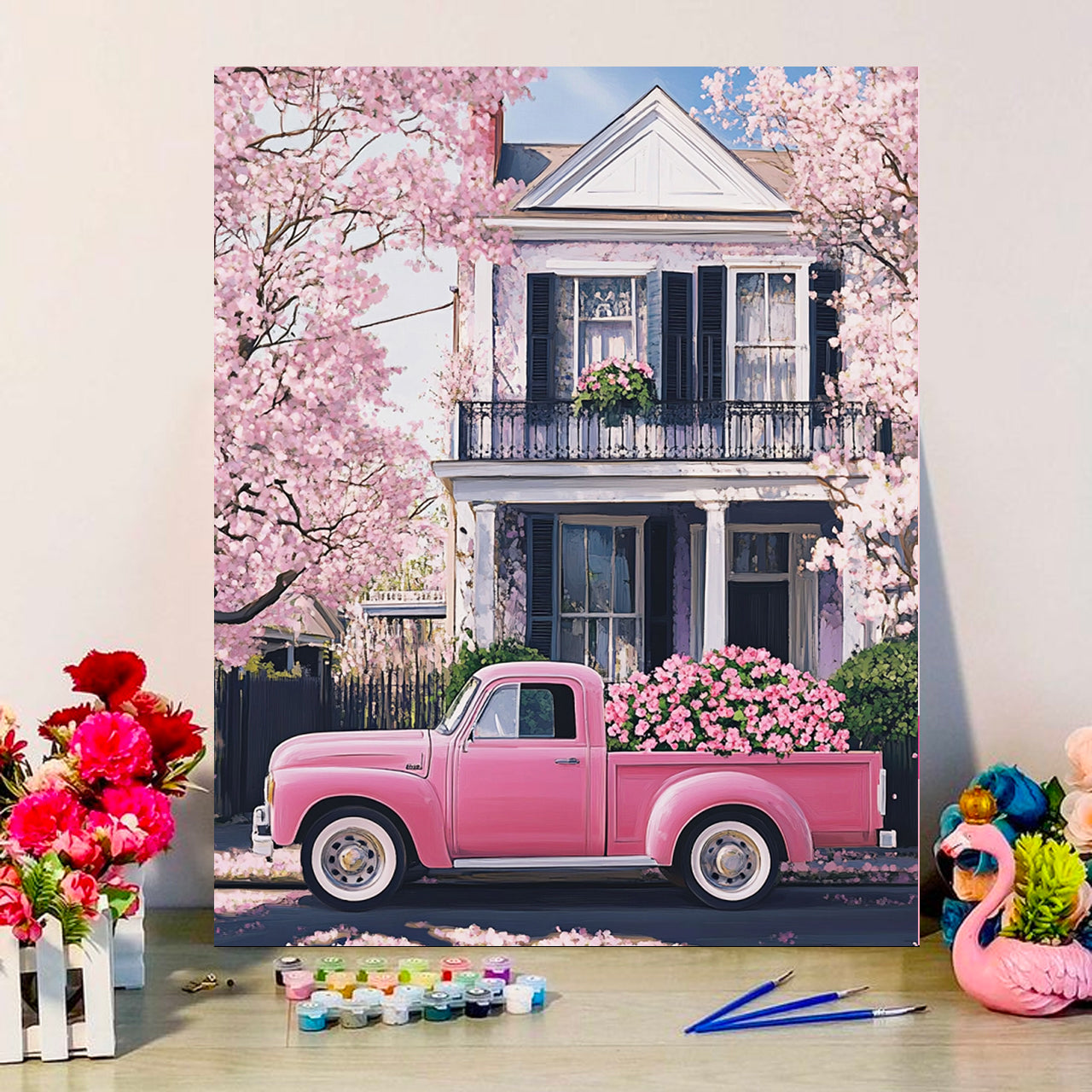 Pink House Paint by Numbers