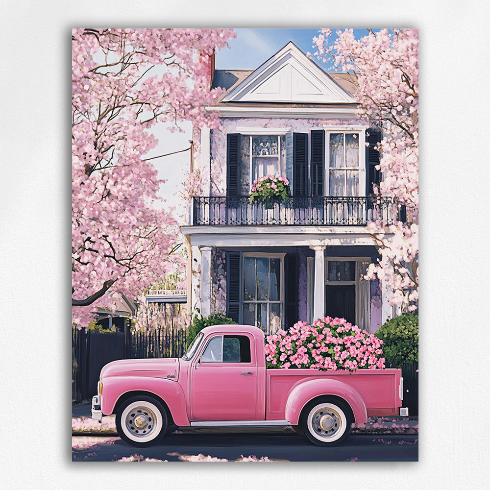 Pink House Paint by Numbers