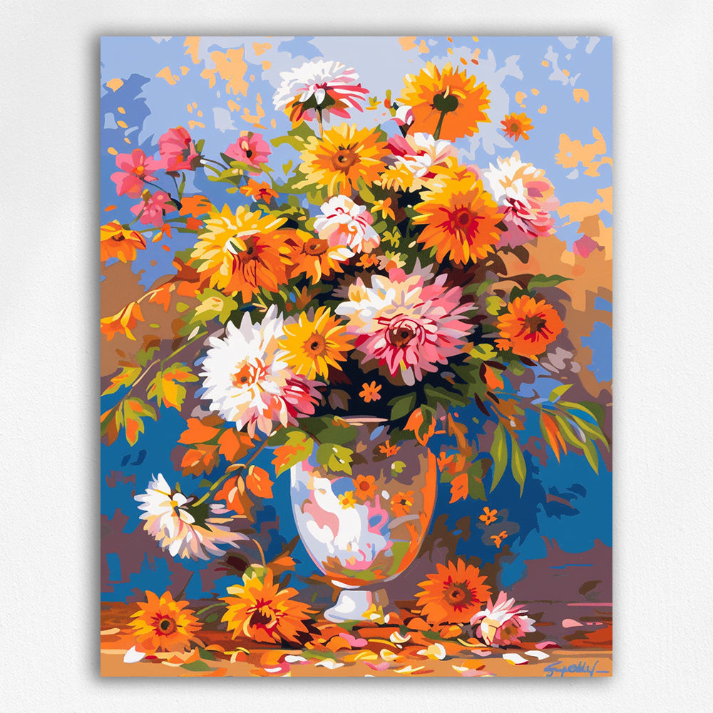 Colorful flowers by Maikoo™Paint by Numbers #38