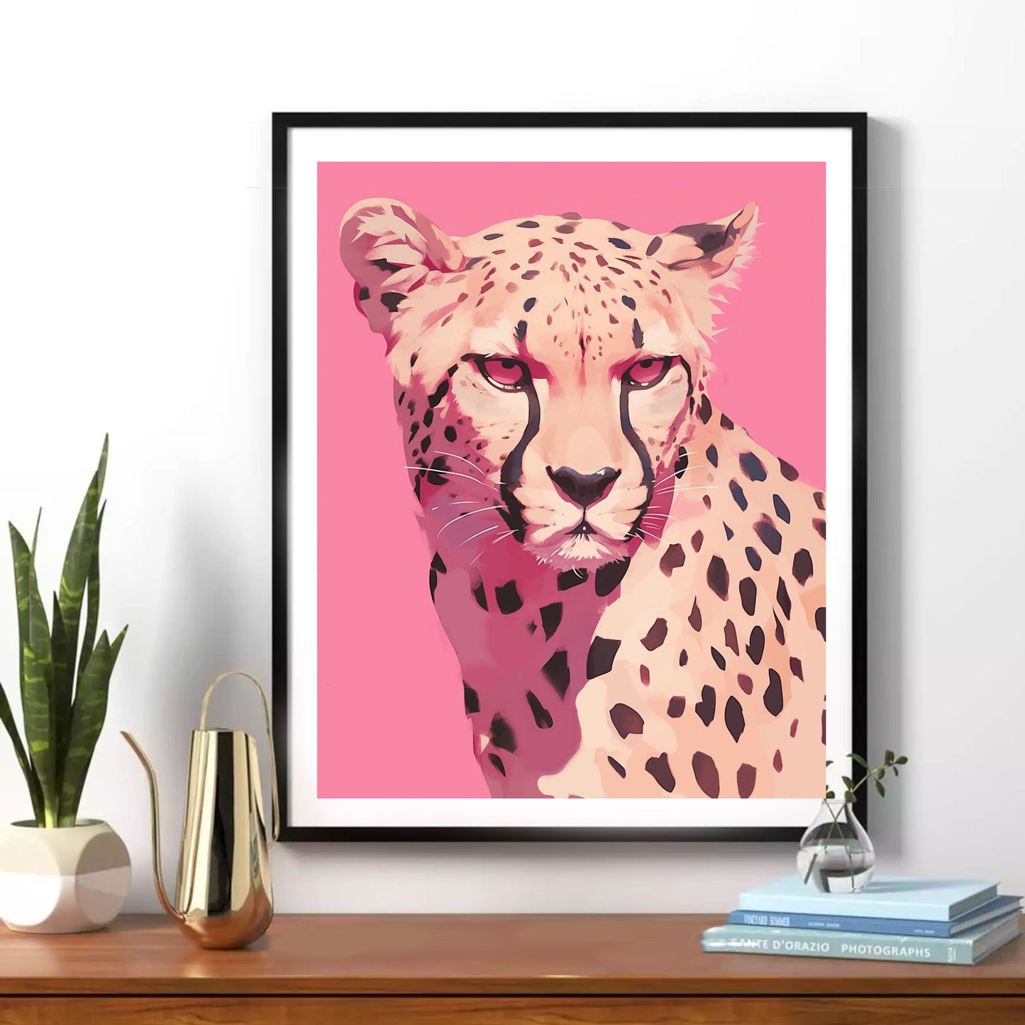 Pink Cheetah Paint by Numbers