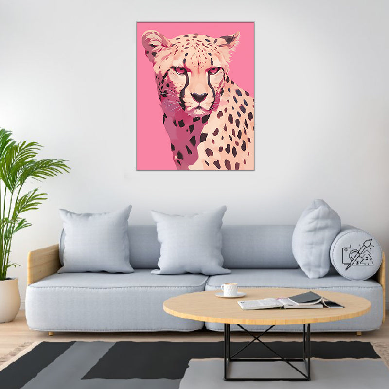 Pink Cheetah Paint by Numbers