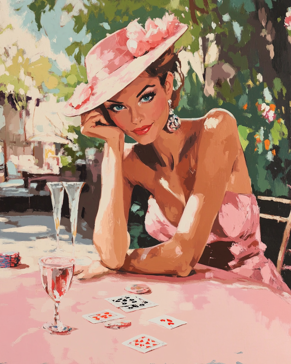 Pink Poker night by Maikoo™Paint by Number 36